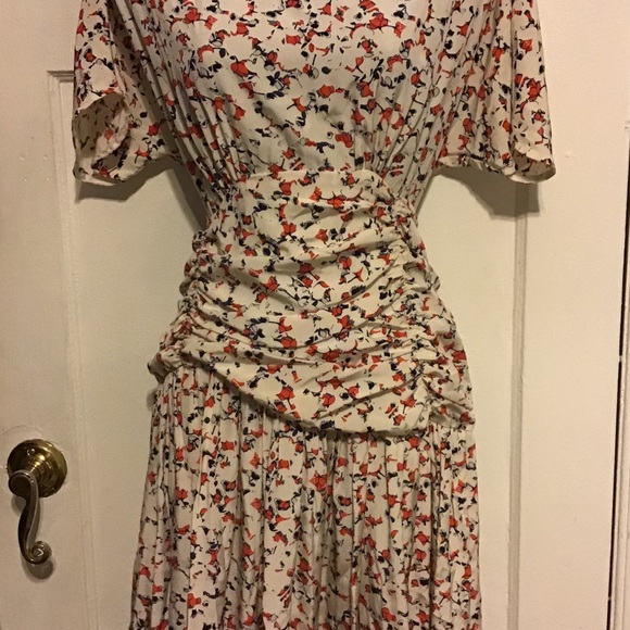 Silk Floral mini dress Made in France - Picture 8 of 8